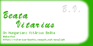 beata vitarius business card